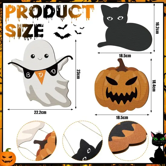 Halloween Boo Decorations Ghost Hanging Sign {3}