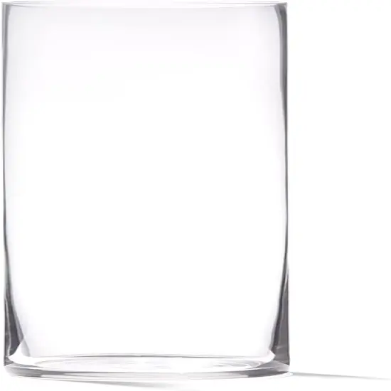 4E's Novelty 16" Cylinder Glass Vase &ndash; Elegant Clear Glass Vase for Flowers, Candles & Decor. Perfect Cylinder Vase! {1}