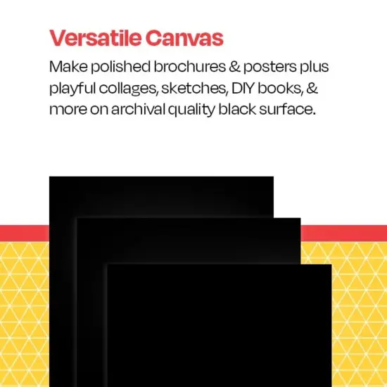 School Smart Folding Bristol Board, 12 x 18 Inches, Black, Pack of 100 {5}