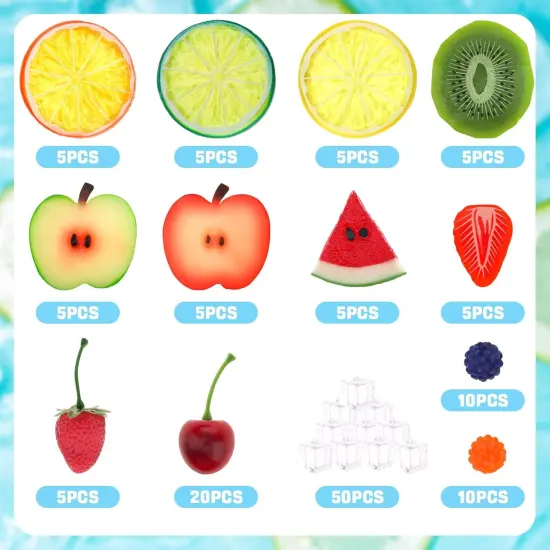 135pcs Fake Mix Fruit Decoration Artificial Strawberry Apple Lemon {2}