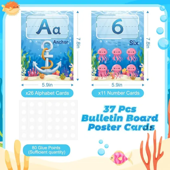 37 Pcs Alphabet Number Bulletin Board Set {2}