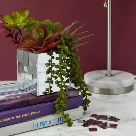 150 Pieces Small Square Mirrors for Crafts, Glass Tiles for Centerpieces, DIY Decorations (3 Sizes) {3}