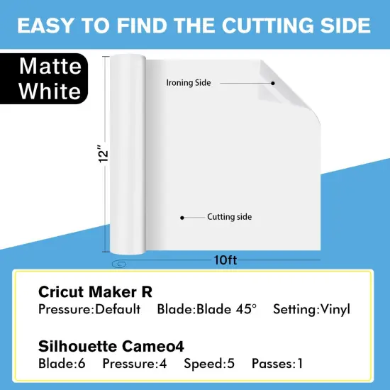 A-SUB Sublimation HTV Matte White Vinyl For Dark Fabric T-Shirts {7}