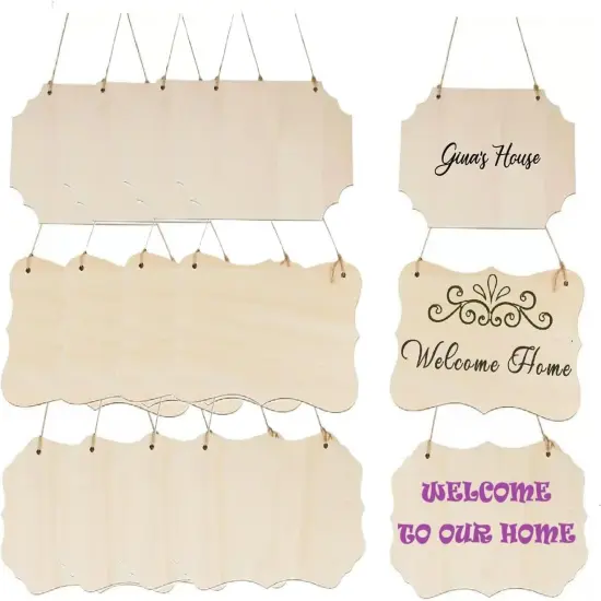 12PCS Unfinished Wood Crafts {1}