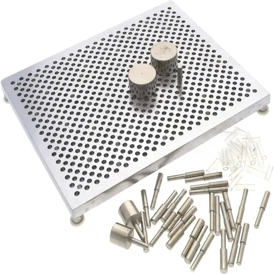 The Beadsmith, Wig Jig, Wig-A-Ma-Jig Deluxe, 4.5 x 5.5 inch Square jig, Includes 30 Metal pegs, Tool for Making Wire findings, Components and Jewelry Designs {5}