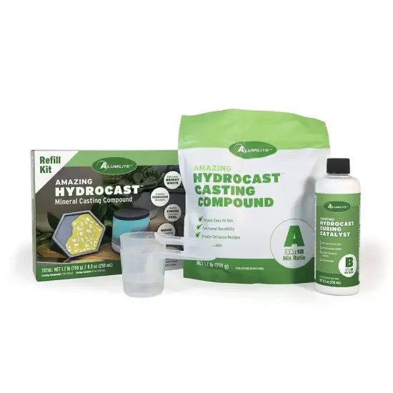Hydrocast Mineral Casting Compound Refill Pack - (3:1mix ratio; 1.7lb side A Casting Compound, 8.5floz side B Curing Catalyst) {2}