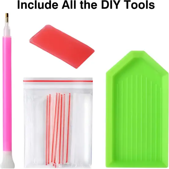 5D DIY American Flag and Wolf Diamond Painting Kits for Adults {3}