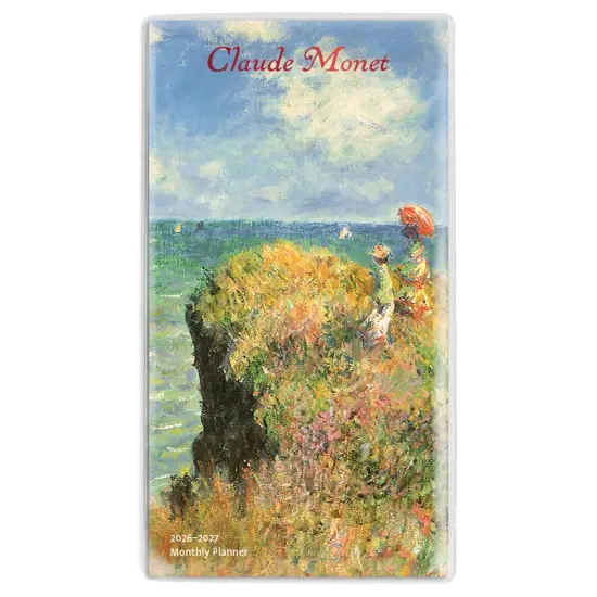 Claude Monet | 2026-2027 3.5 x 6.5 Inch Two Year Monthly Pocket Planner Calendar | Foil Stamped Cover {1}