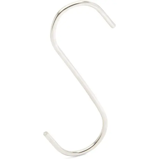 Metal S Shaped Hooks, Stainless Steel Hangers Bulk Set (3.9 in, 50 Pack) Silver {5}