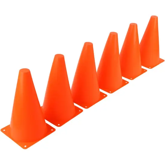 Juvale 9 Inch Orange Plastic Sports Safety Parking Cones (12 Pack) {3}