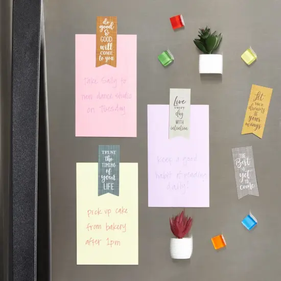 36-Pack Inspirational Magnetic Bookmarks for Women with Motivational Quotes, Bulk Magnet Page Clips for Students, Teachers, Office, Reading, 6 Designs (2.5x1 in) Multicolor {2}