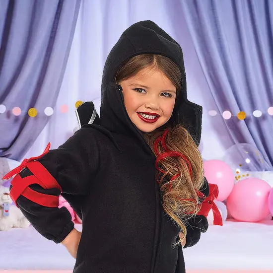 Girls Ninja Kigarumi Costume Fleece Pajama Play Outfit with Foam Sword {2}