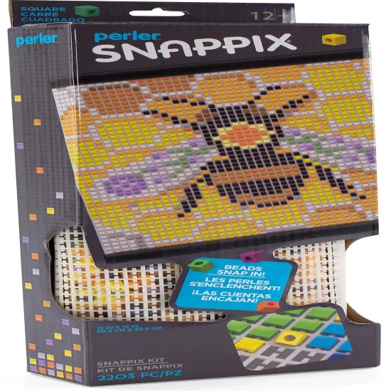 Perler Snappix Kit 12"X12"-Folksy Bee {3}