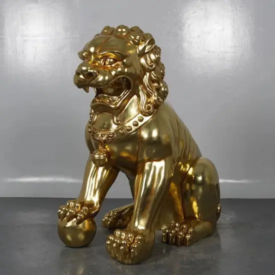 Foo Dog Male Chinese Lion Statue {6}