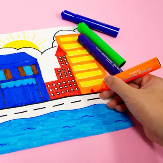 BAZIC Washable Scented Markers 10 Color {12}