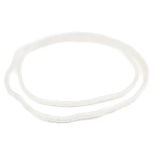 The Bead Chest African Vinyl Beads, Ghana Vulcanite Crafts Supplies for DIY Jewelry Making, Necklaces, Bracelets (3mm, Clear) {3}