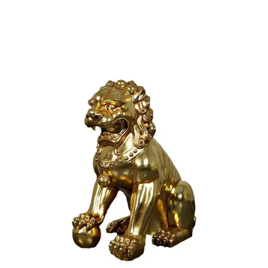 Foo Dog Male Chinese Lion Statue {1}