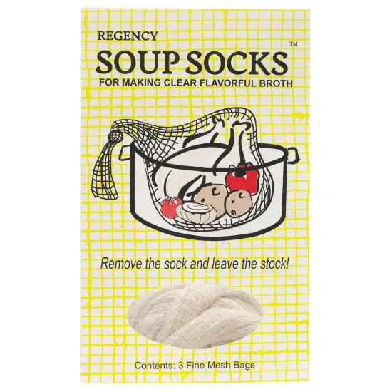 Regency Cotton Mesh Soup Socks for Making Clear Broth and Flavorful Soups - 3 Pack {1}