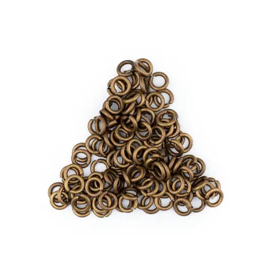 The Bead Chest Bronze 4mm Round Open Jump Rings, Pack of 100 {1}