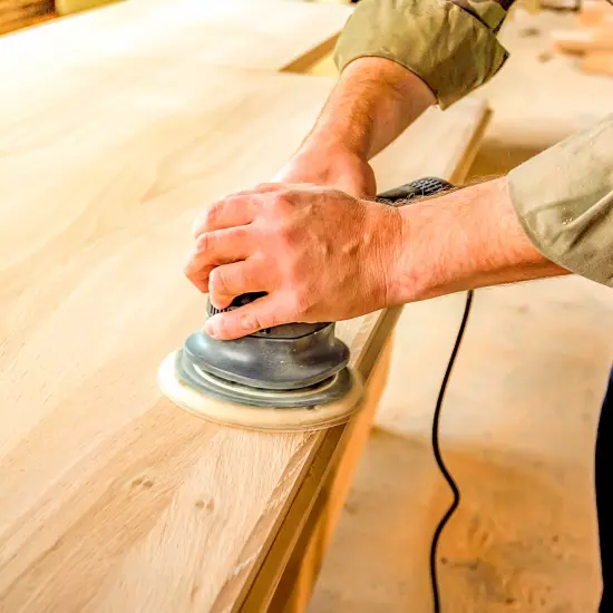 180 Grit - 5" Gold DA Sanding Discs - 8-Hole Pattern Hook and Loop - Box of 50 {6}