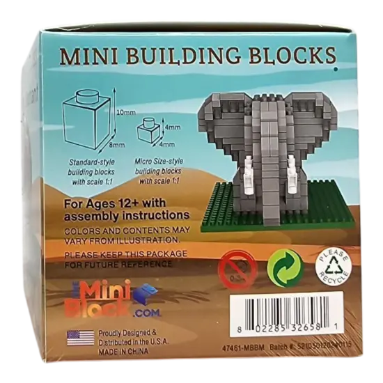 Mini Building Blocks - Elephant {4}