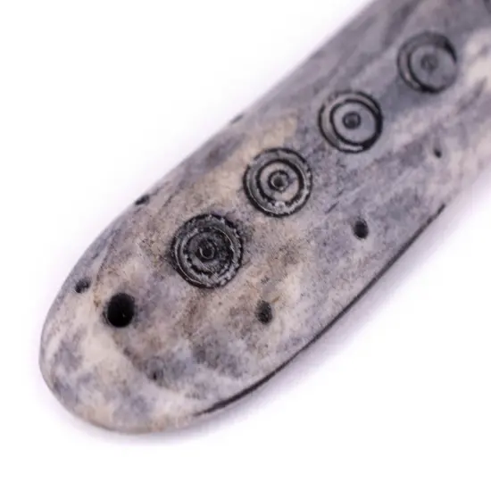 The Bead Chest Grey Bone Shaman Pendant {4}