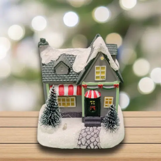 Christmas Village House with LED Lights {2}