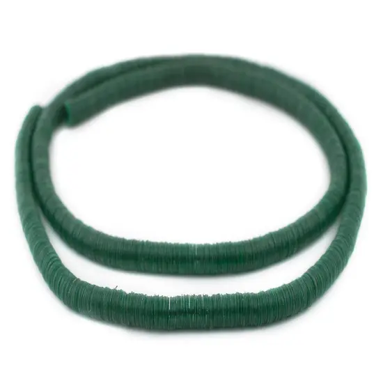 The Bead Chest Translucent Green Vinyl Phono Record Beads (8mm) {3}