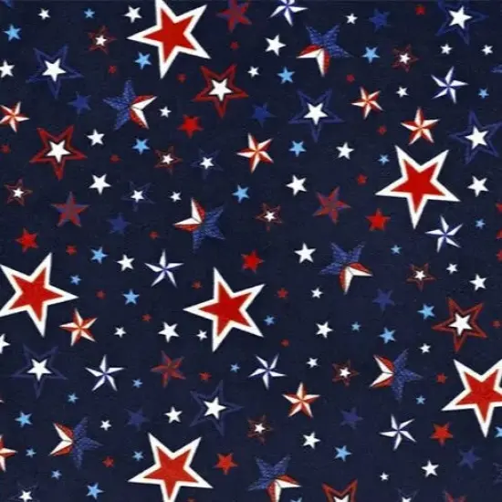 Blue Liberty Stars Digital Cuddle Ink Fabric per yard {1}