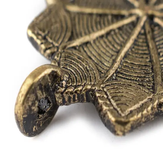 The Bead Chest Dark Brass 10-Point Baule Star Pendant (41x47mm): African Tribal Metal Pendant for DIY Jewelry and Necklace {4}