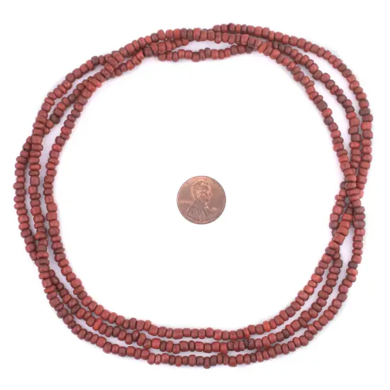 The Bead Chest Brown Java Glass Seed Beads (4mm, 48" Strand) {2}