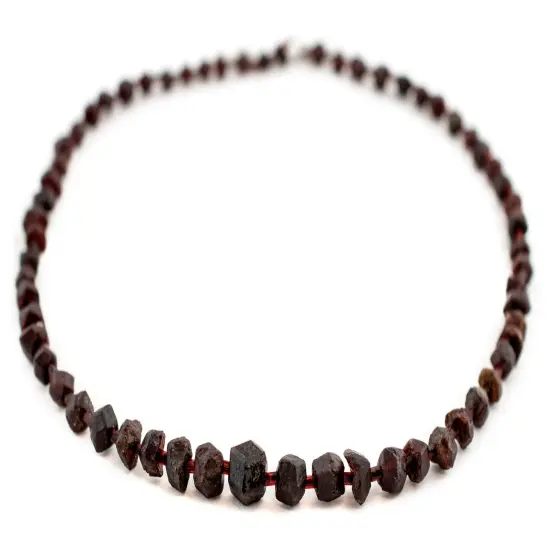 The Bead Chest Faceted Garnet Stone Chunk Beads 7mm Afghanistan Red Gemstone 16 Inch Strand {3}