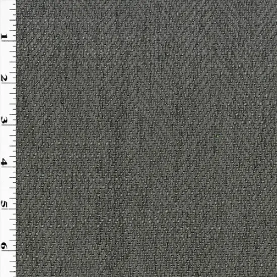 City Shadow Gray Herringbone Woven Home Decorating Fabric By the Yard {1}