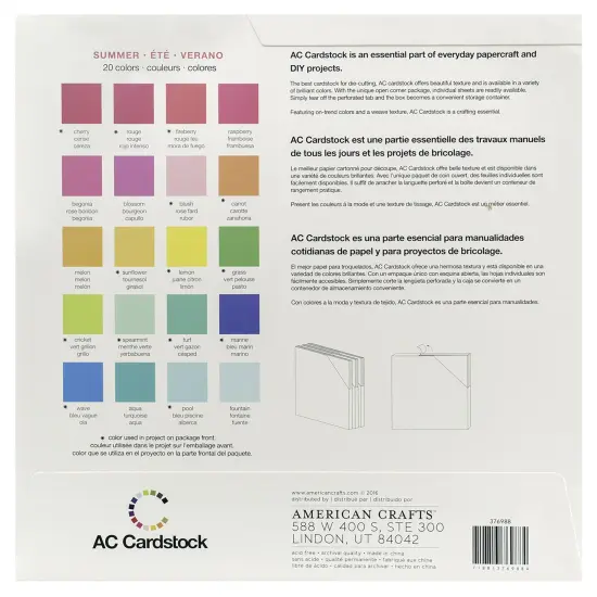 American Crafts Variety Cardstock Pack 12"X12" 60/Pkg-Summer {4}
