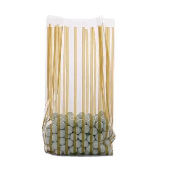 4''x2 1/2"x9 1/2" Striped Cello Gift Bags for Packaging {3}