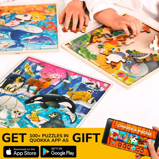 28 Pieces Wooden Puzzles for Kids | Ocean {6}