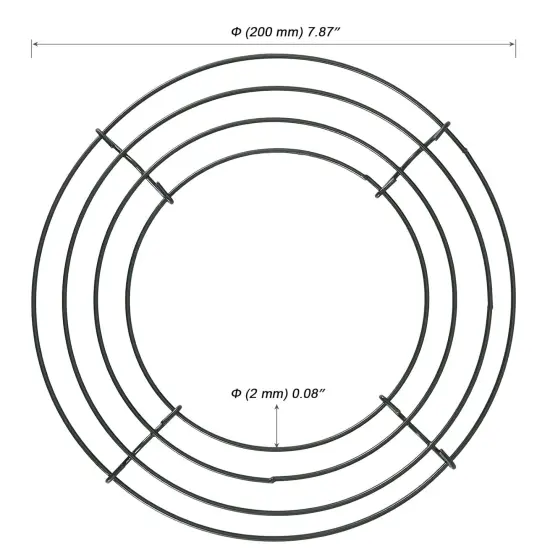 20 Pack 8 Inch Wire Wreath Frame, Round Green Metal Wreath Frame, Floral Crafts Wreath Form for DIY Christmas Wedding Party {2}