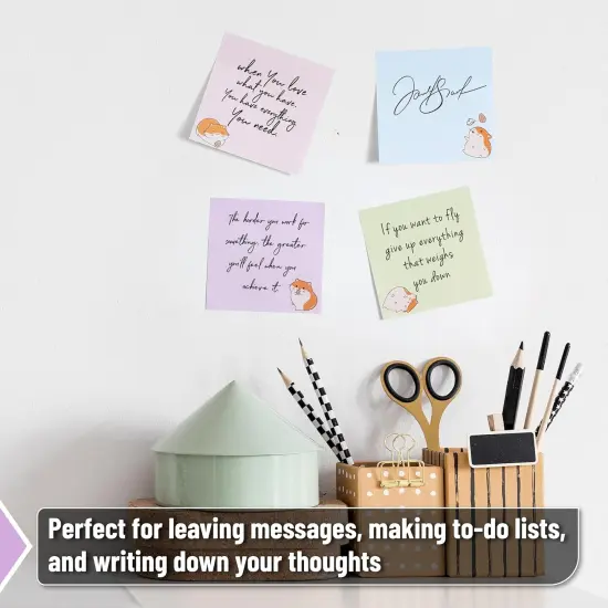 Sticky Notes, 8 Pads, 400 Sheets, Tiny Hamster Sticky Notes {4}
