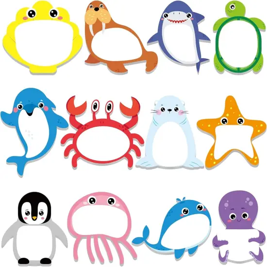 24 Pads Cute Sticky Notes Kawaii Fun Animal Sticky Notes Pads Bulk Cartoon Memo Self Adhesive for Veterinary Gift Office School Tab Animal Party Supplies(Ocean Animals) {1}