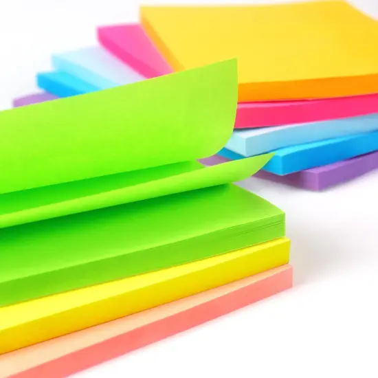 Sticky Notes Bright Colors Self-Stick Pads 8 Packs 400 Sheets {4}