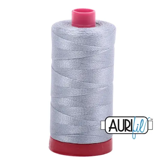 Light Blue Grey (2610) | 12wt Large Spool (325M / 356Y) | Aurifil Thread {1}