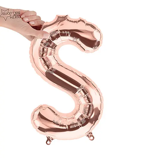 NorthStar Balloons&reg; 16 Inch Letter S Rose Gold Air Fill Only {3}