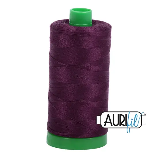 Very Dark Eggplant (1240) | 40wt Large Spool (1000M / 1094Y) | Aurifil Thread {1}