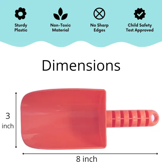4E&rsquo;s Novelty 8&rsquo;&rsquo; Plastic Shovels for Kids - 4 pack Shovels for Digging & Gardening Tools {3}