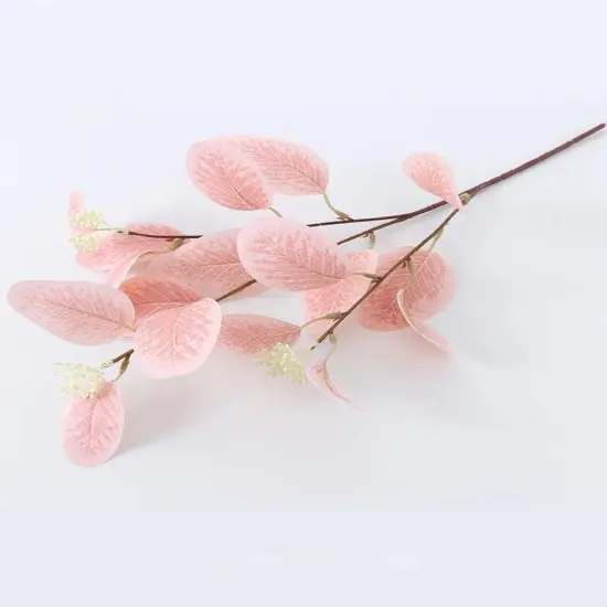 6pcs Artificial Eucalyptus Stems Pink Fake Eucalyptus Leaves Tall Eucalyptus Branches Floral Decorations for Boho Home Decor Flowers Arrangement {2}