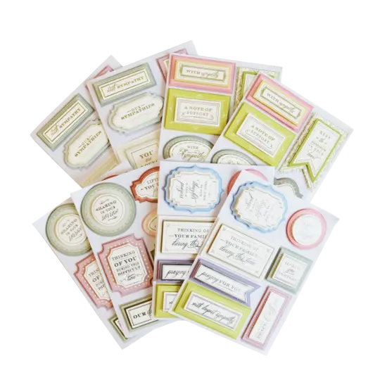 Sympathy Sentiment Stickers {3}