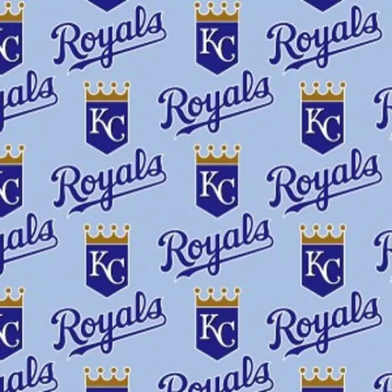 Licensed MLB Kansas City Royals Lt. Blue Cotton 6641-B Fabric by the Yard {1}