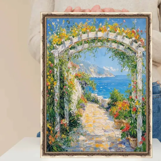 Slim Silver Leaf Bead Design Picture Frame 28x40 frame {7}