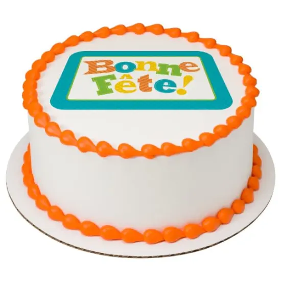 Bonne F&ecirc;te PhotoCake&reg; Edible Cake Topper Icing Image for 6 inch Round cake or larger {1}