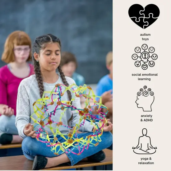 4E's Novelty Oversized Expandable Ball - Stress Balls for Adults & Kids, Calm Down Corner Supplies & ADHD {3}